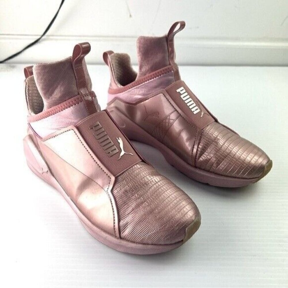 Puma Fierce Metallic Sneaker Trainer Rose Gold Women's Athletic Shoes 8.5 - Picture 4 of 10